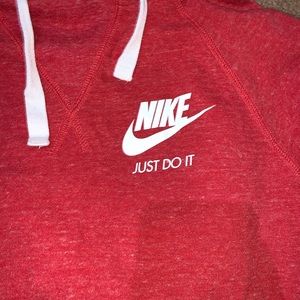 Nike Tops - Nike light weight red pullover with hood Nike Tops - Nike light weight red pullover with hood